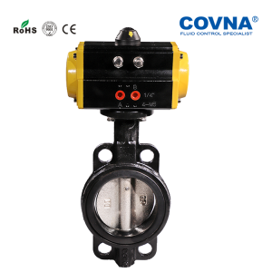 Wafer Pneumatic Butterfly Valve with Pneumatic Valve Actuator